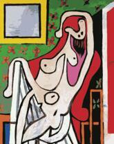 Девушка собирается в комнате