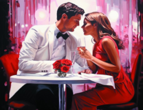 Без бренда «Пара на свидании в ресторане» в Хабаровске в интернет-магазине  Без бренда «Пара на свидании в ресторане» в Хабаровске