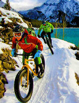 Зимний заезд на велосипедах