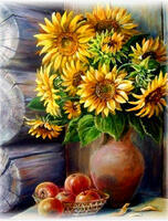 Без бренда «Кувшин с подсолнухами и корзинка с яблоками» в Хабаровске